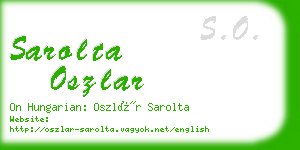 sarolta oszlar business card